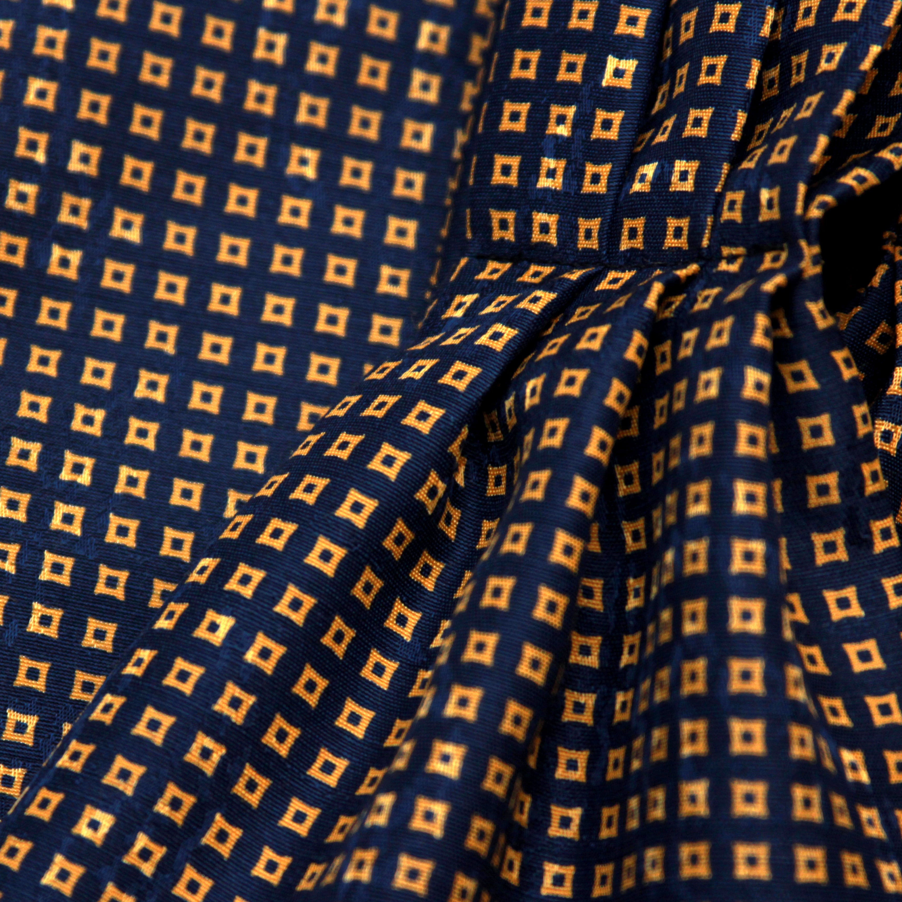 Silk Ascot Black Navy Gold Ornament