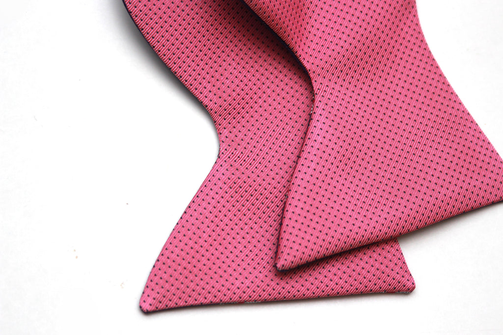 Reversible Big Butterfly Pink Purple Silk Bow Tie