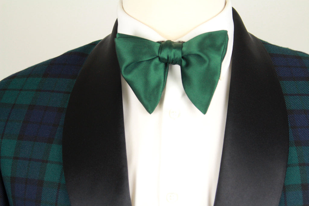 Emerald Green Men's Large Silk Bow Tie