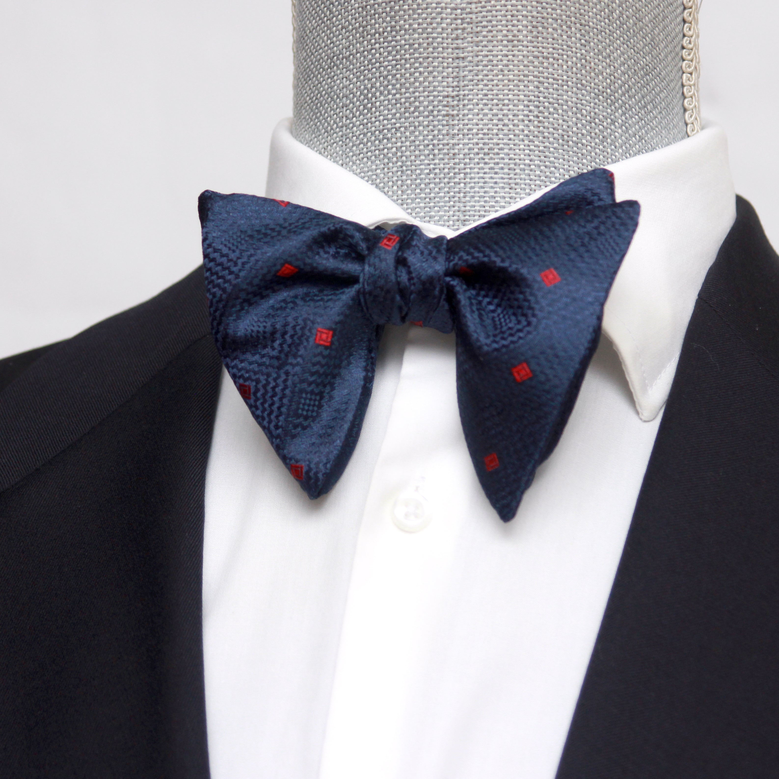Navy Polka Dot Big Butterfly