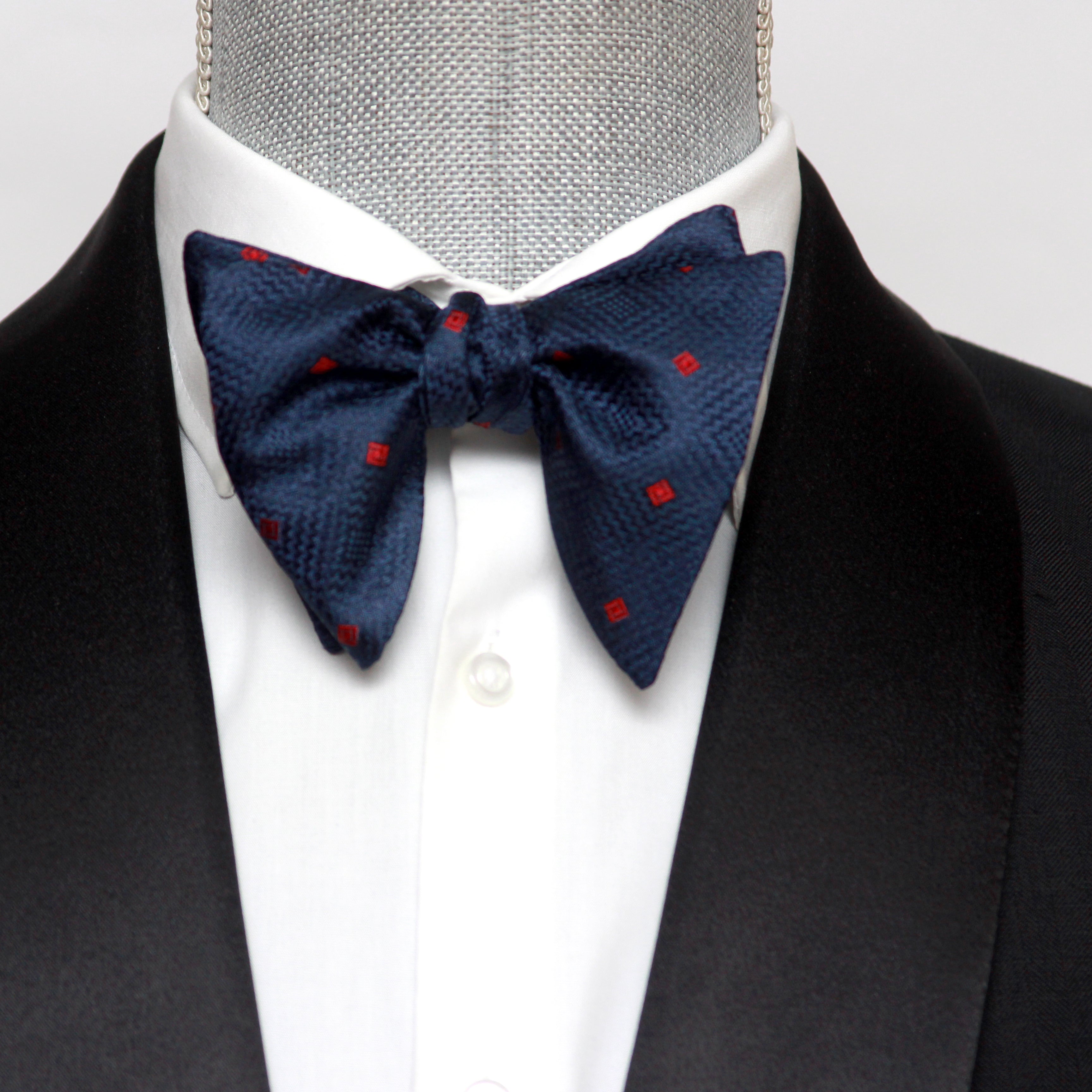 Navy Polka Dot Big Butterfly