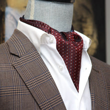 Load image into Gallery viewer, Maroon Striped Silk Ascot
