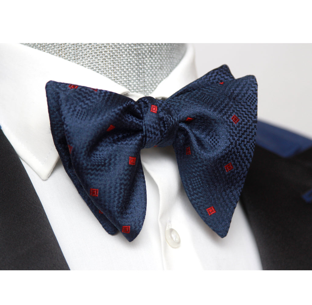 Navy Polka Dot Big Butterfly