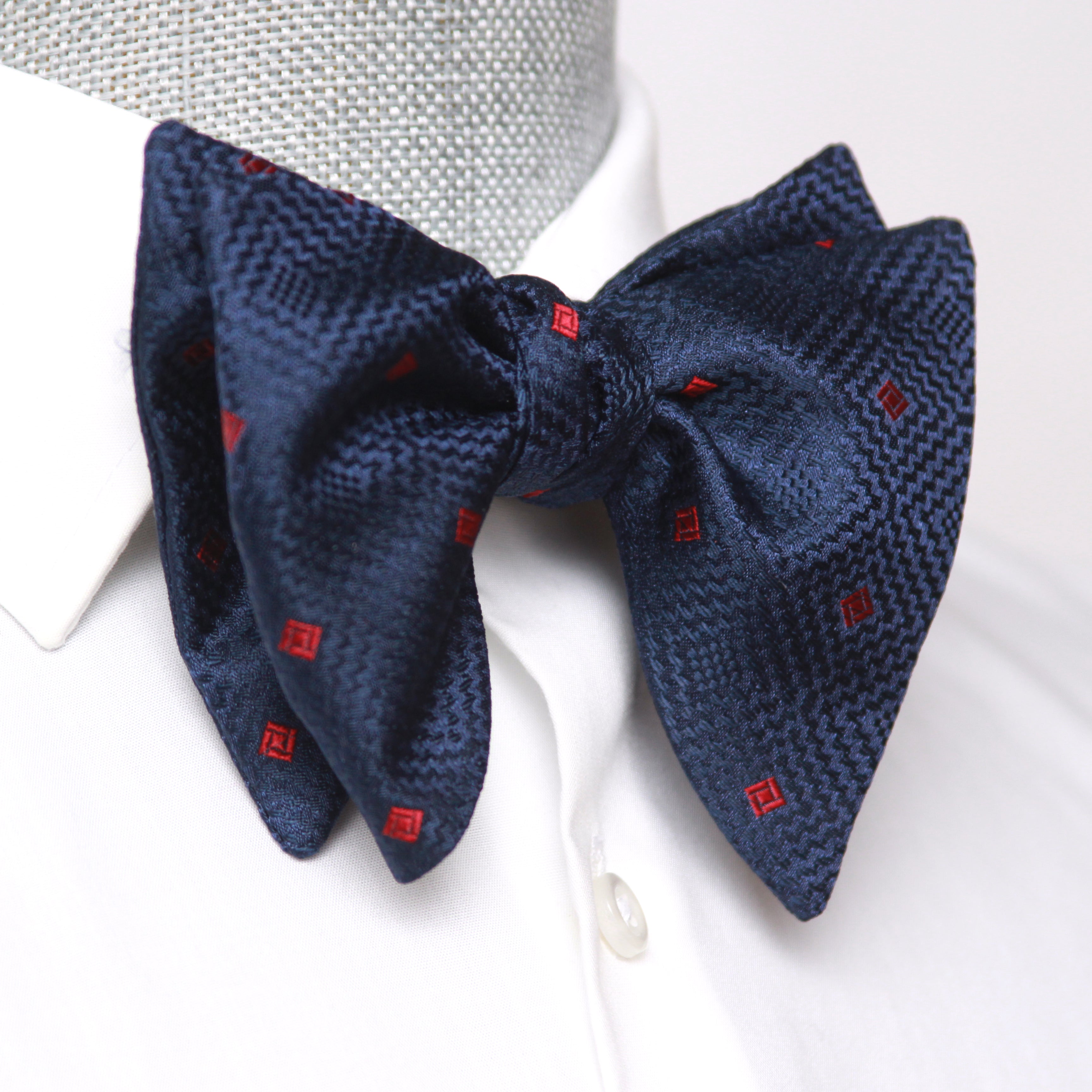 Navy Polka Dot Big Butterfly