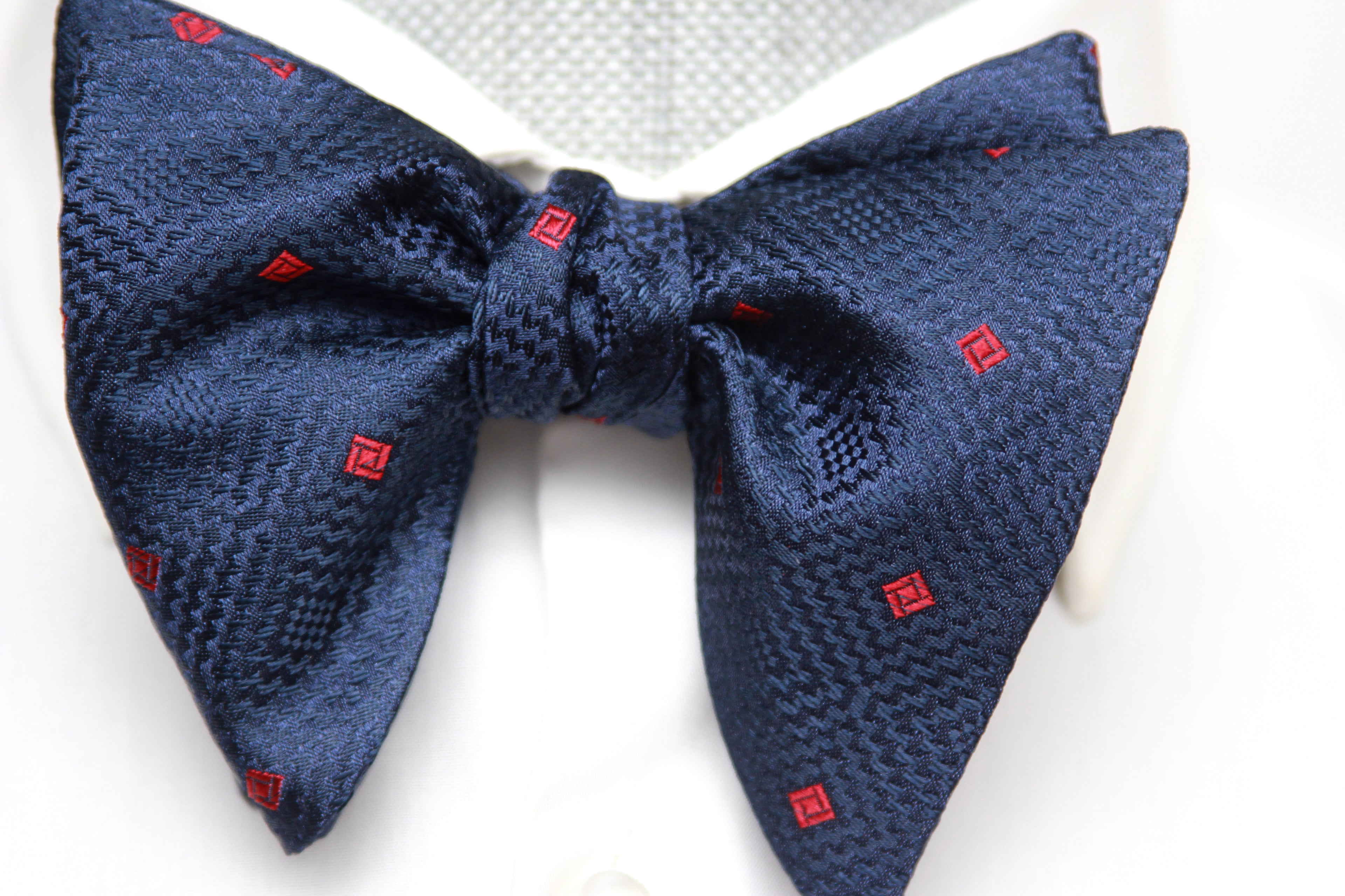 Navy Polka Dot Big Butterfly