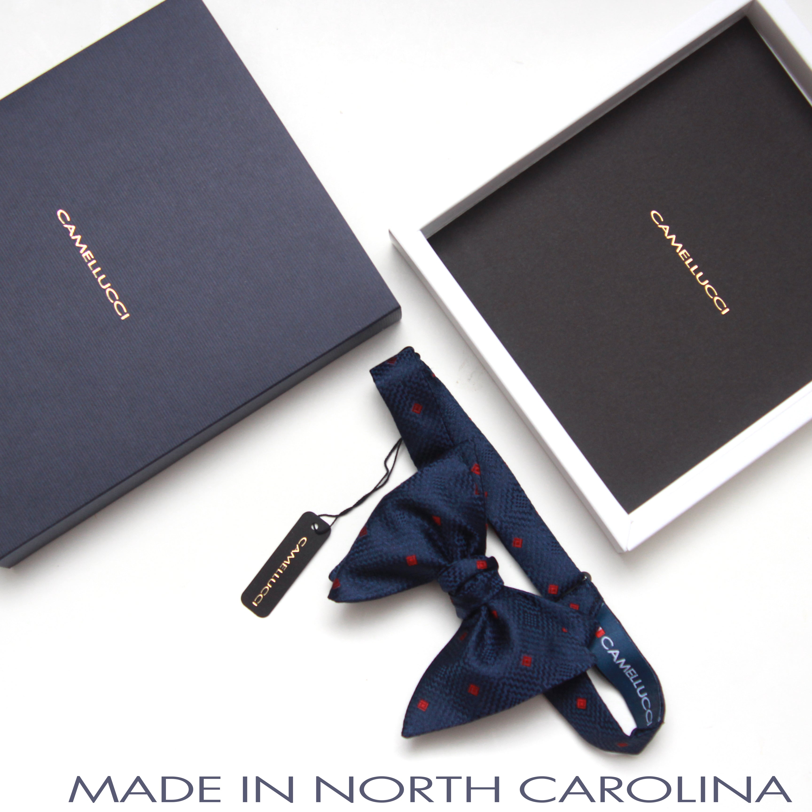 Navy Polka Dot Big Butterfly