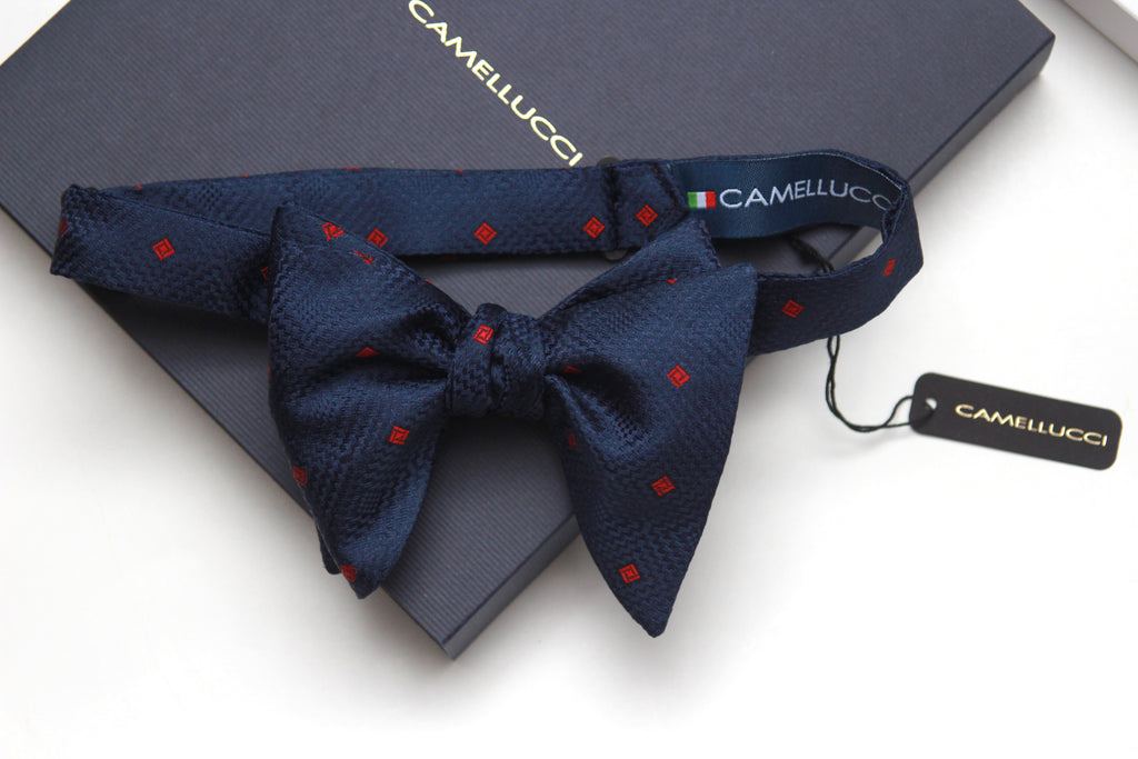 Navy Polka Dot Big Butterfly