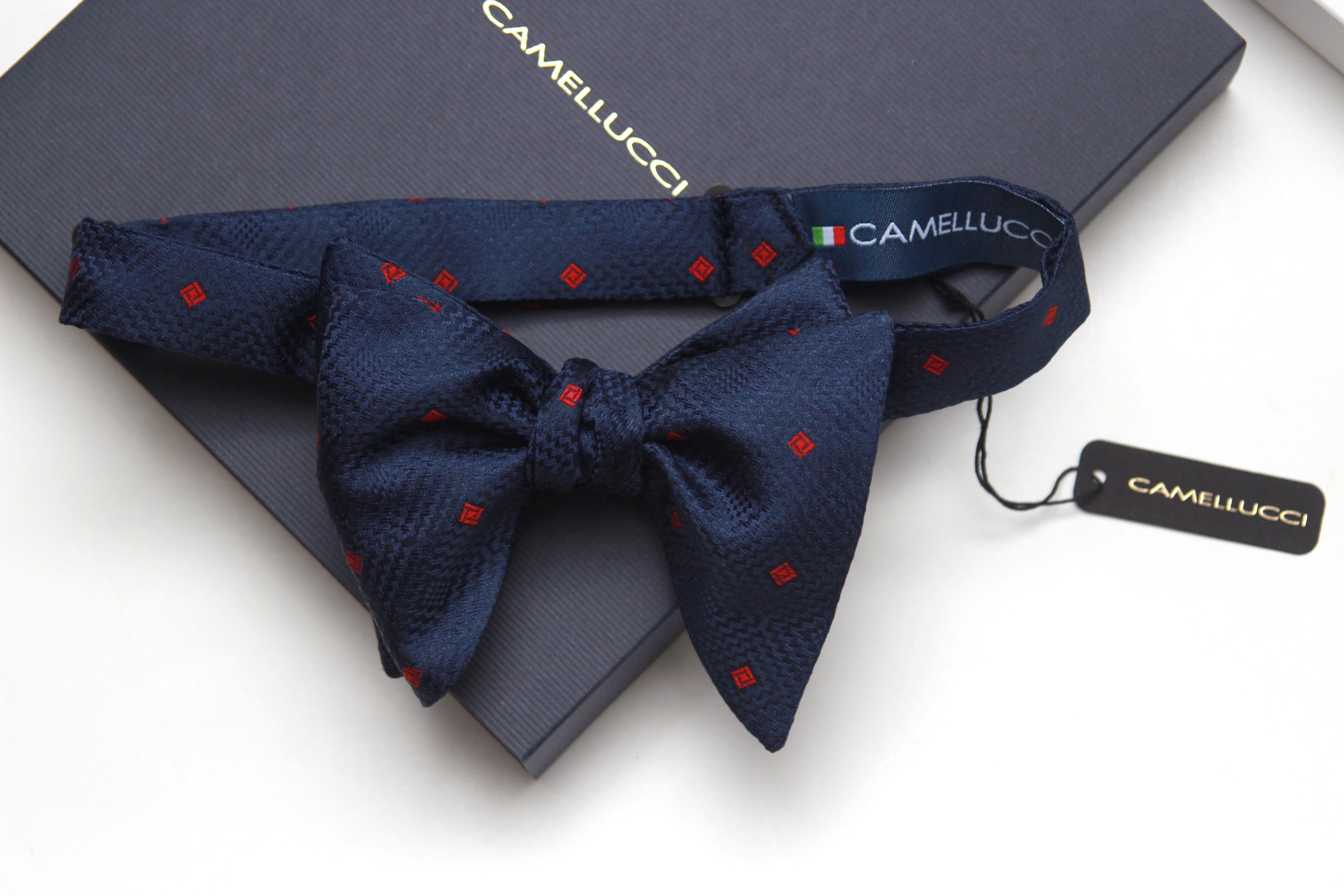 Navy Polka Dot Big Butterfly