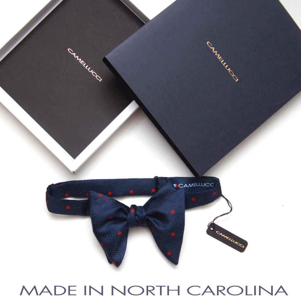 Navy Polka Dot Big Butterfly