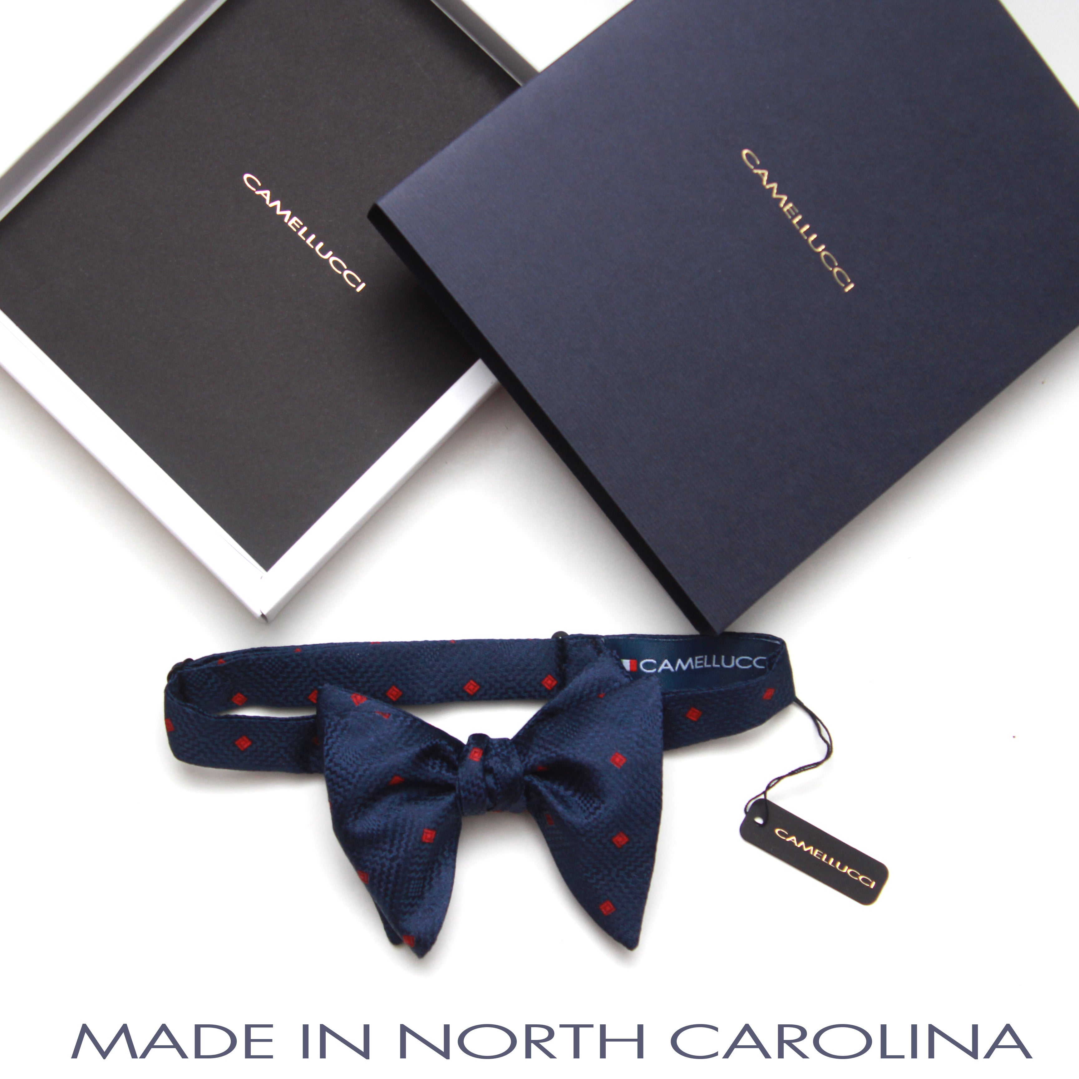 Navy Polka Dot Big Butterfly