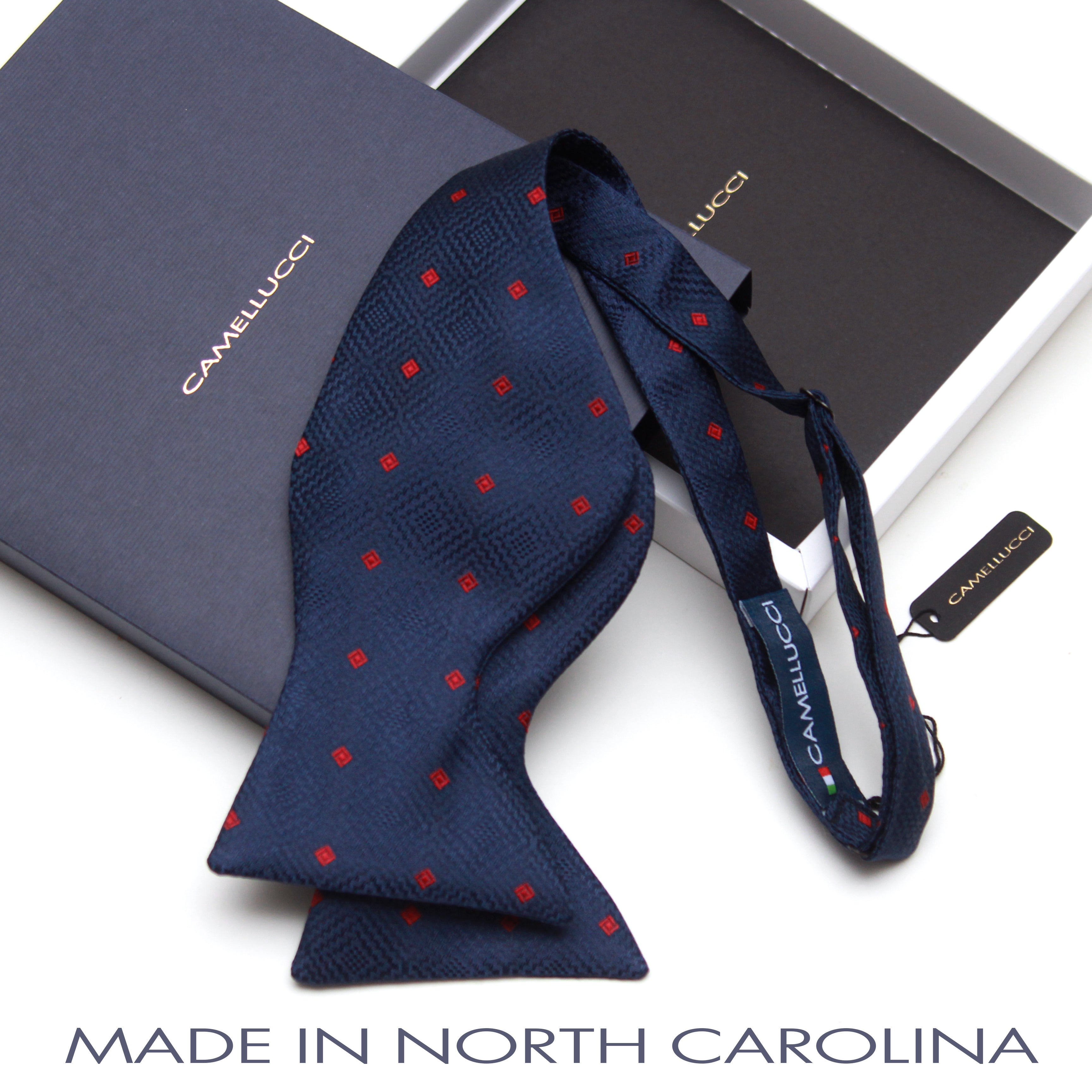 Navy Polka Dot Big Butterfly
