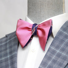 Load image into Gallery viewer, Reversible Big Butterfly Pink Purple Silk Bow Tie
