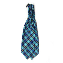 Load image into Gallery viewer, Men&#39;s Cravat Ascot Blue Plaid
