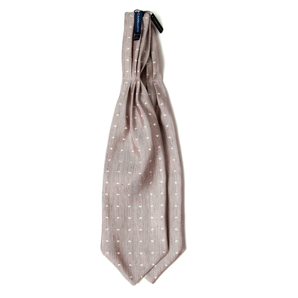 Beige Silk Cravat Ascot
