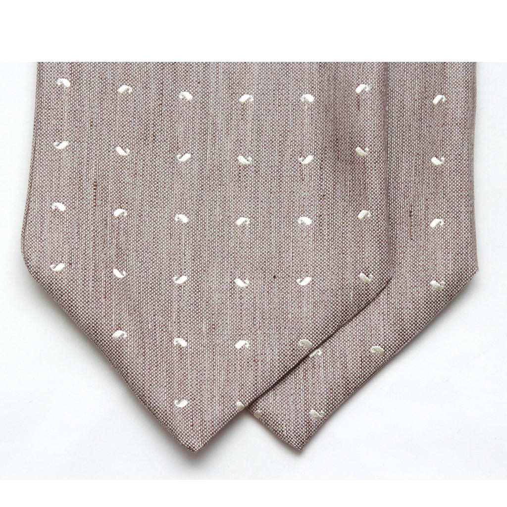 Beige Silk Cravat Ascot