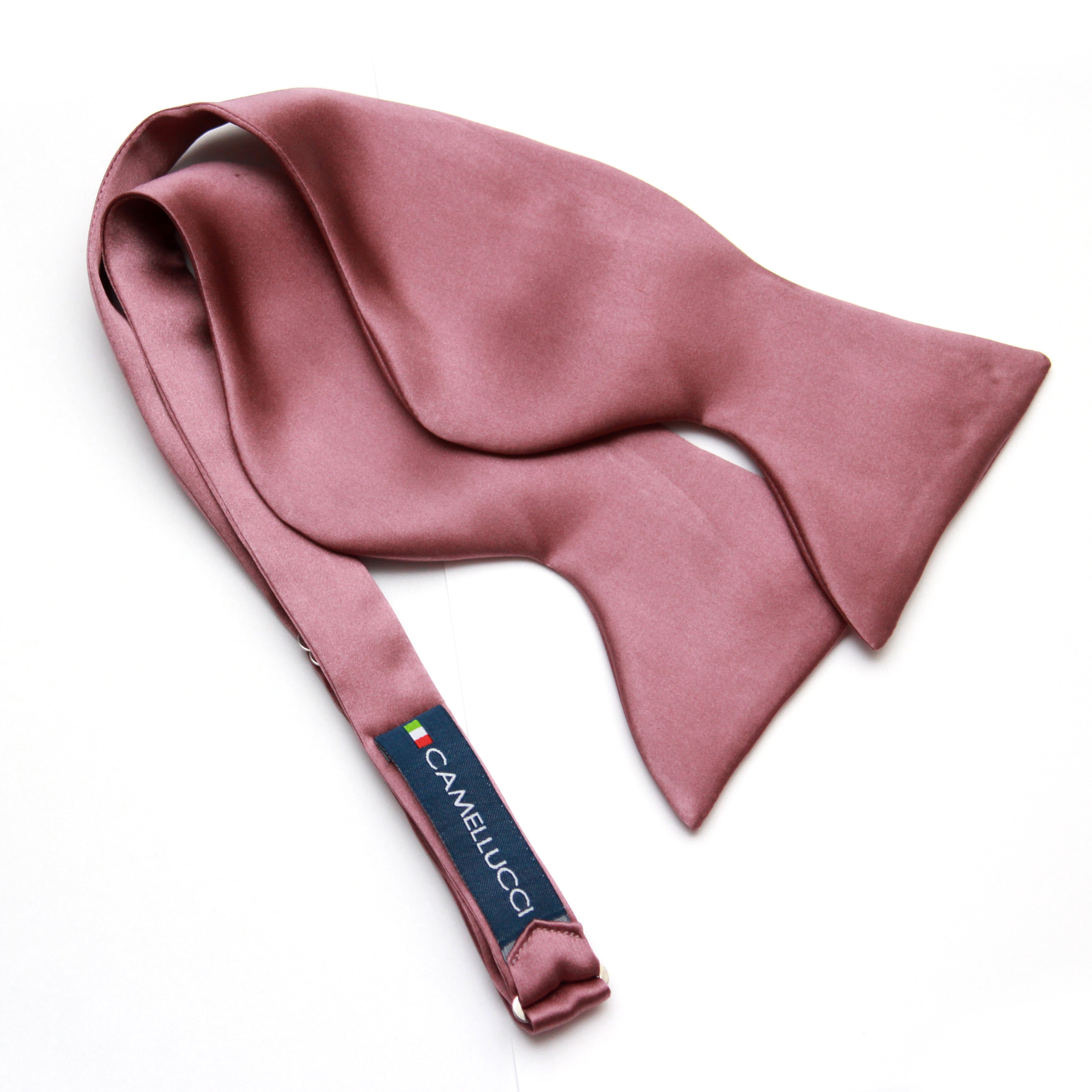 Big Butterfly Dusty Rose Silk Bow Tie