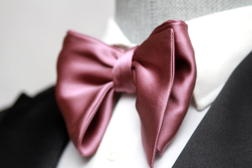 Big Butterfly Dusty Rose Silk Bow Tie