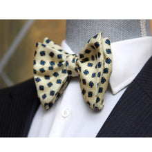 Load image into Gallery viewer, Yellow Blue Ornament Big Butterfly Bow tie
