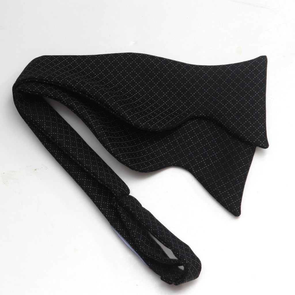 Men's Black Large Silk Bow Tie
