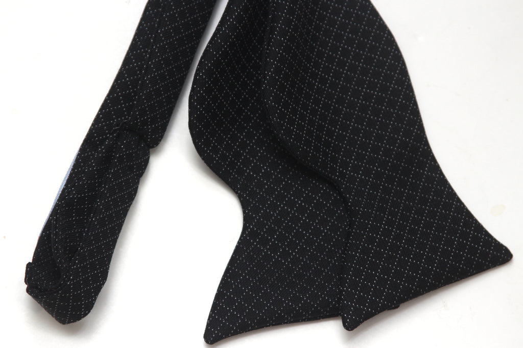 Men's Black Large Silk Bow Tie