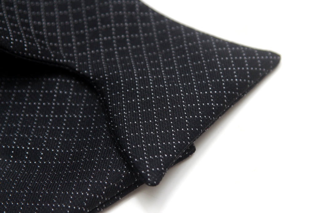 Men's Black Large Silk Bow Tie