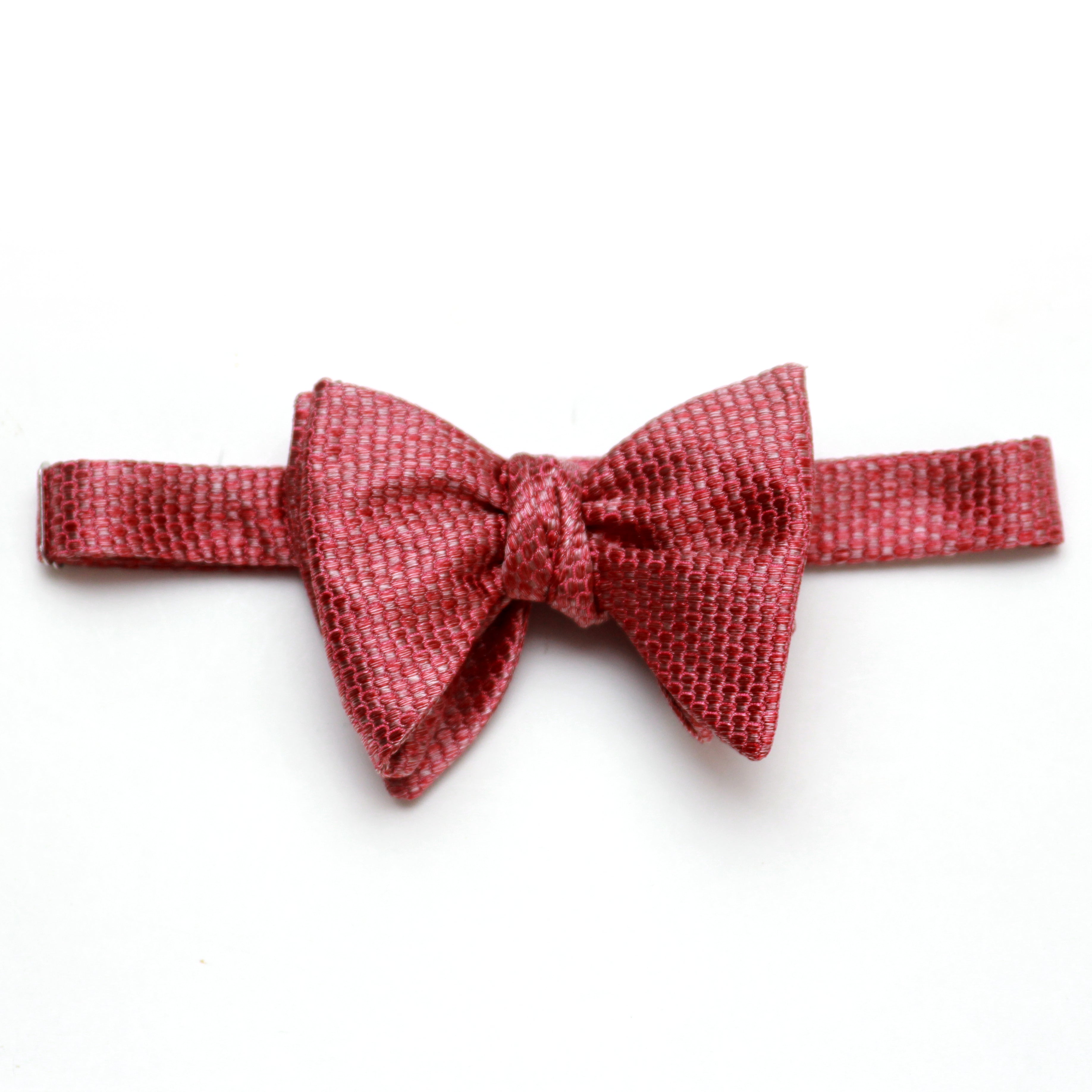 Big Butterfly in Dusty Red Silk Self tied Bow Tie