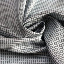 Load image into Gallery viewer, 40&quot;W x 29&quot;L 100%Silk Fabric Piece Polka Dot on Dusty Blue Base
