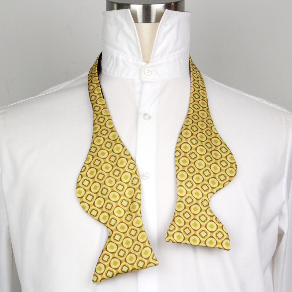 Yellow Silk Big Butterfly Bow tie