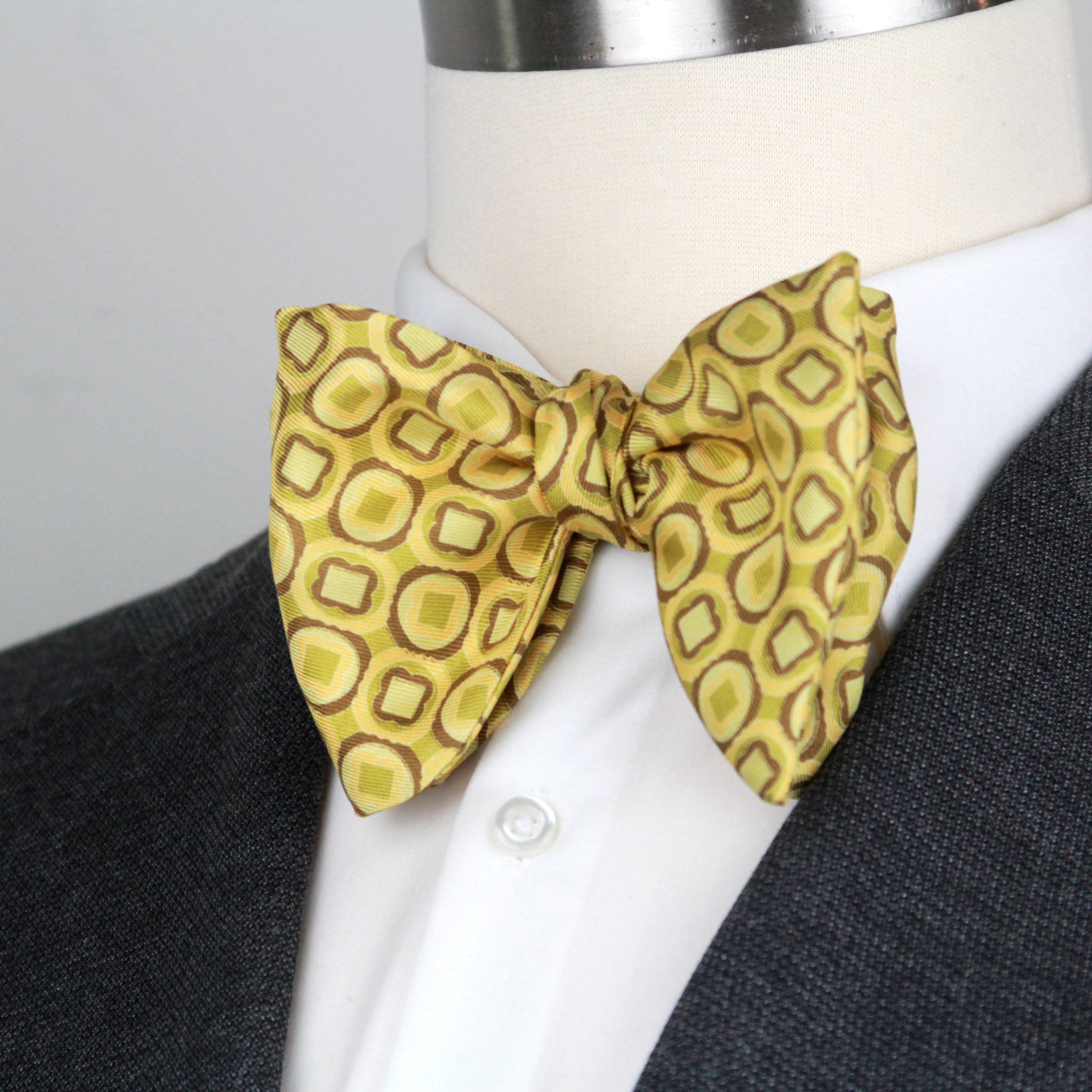 Yellow Silk Big Butterfly Bow tie