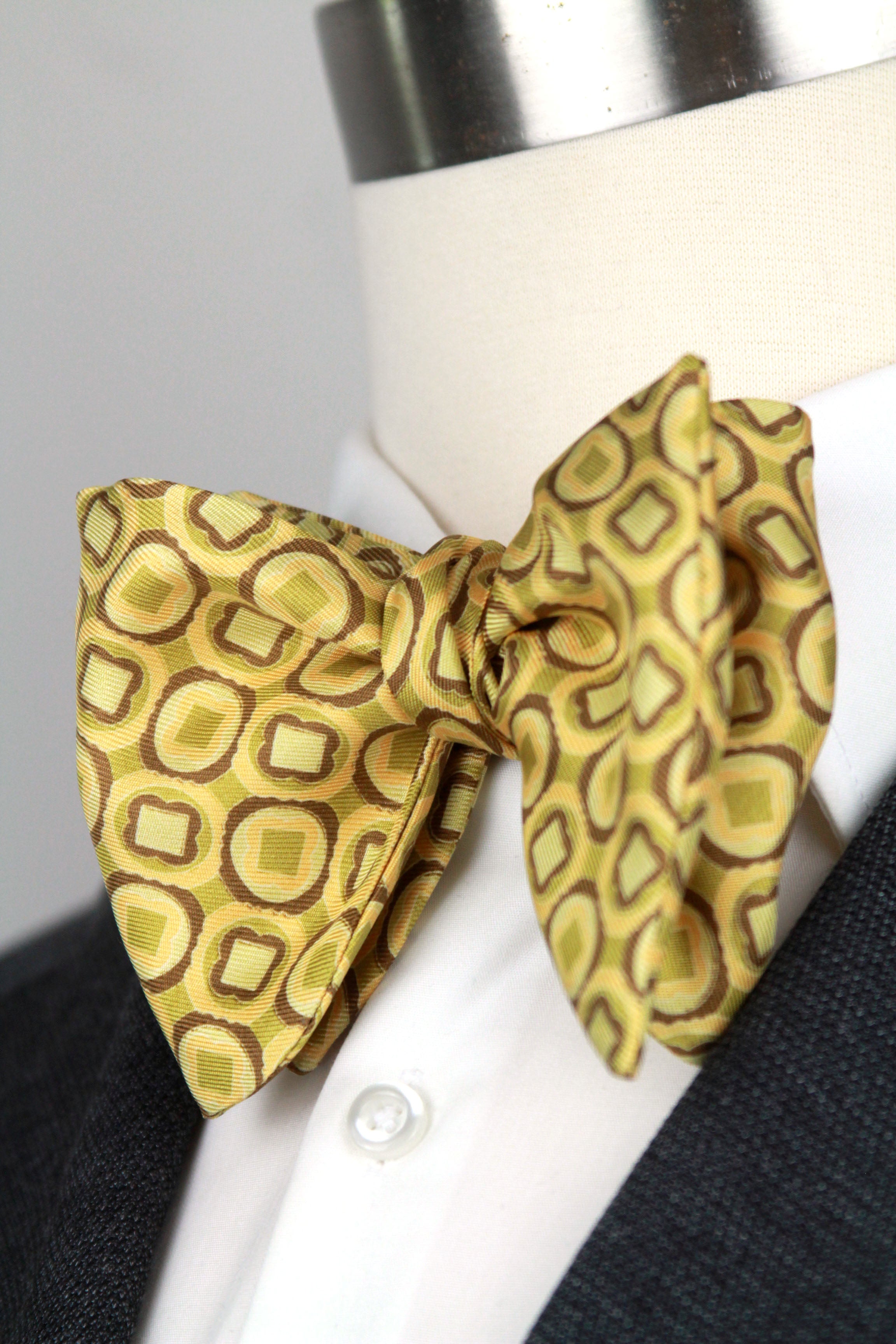 Yellow Silk Big Butterfly Bow tie
