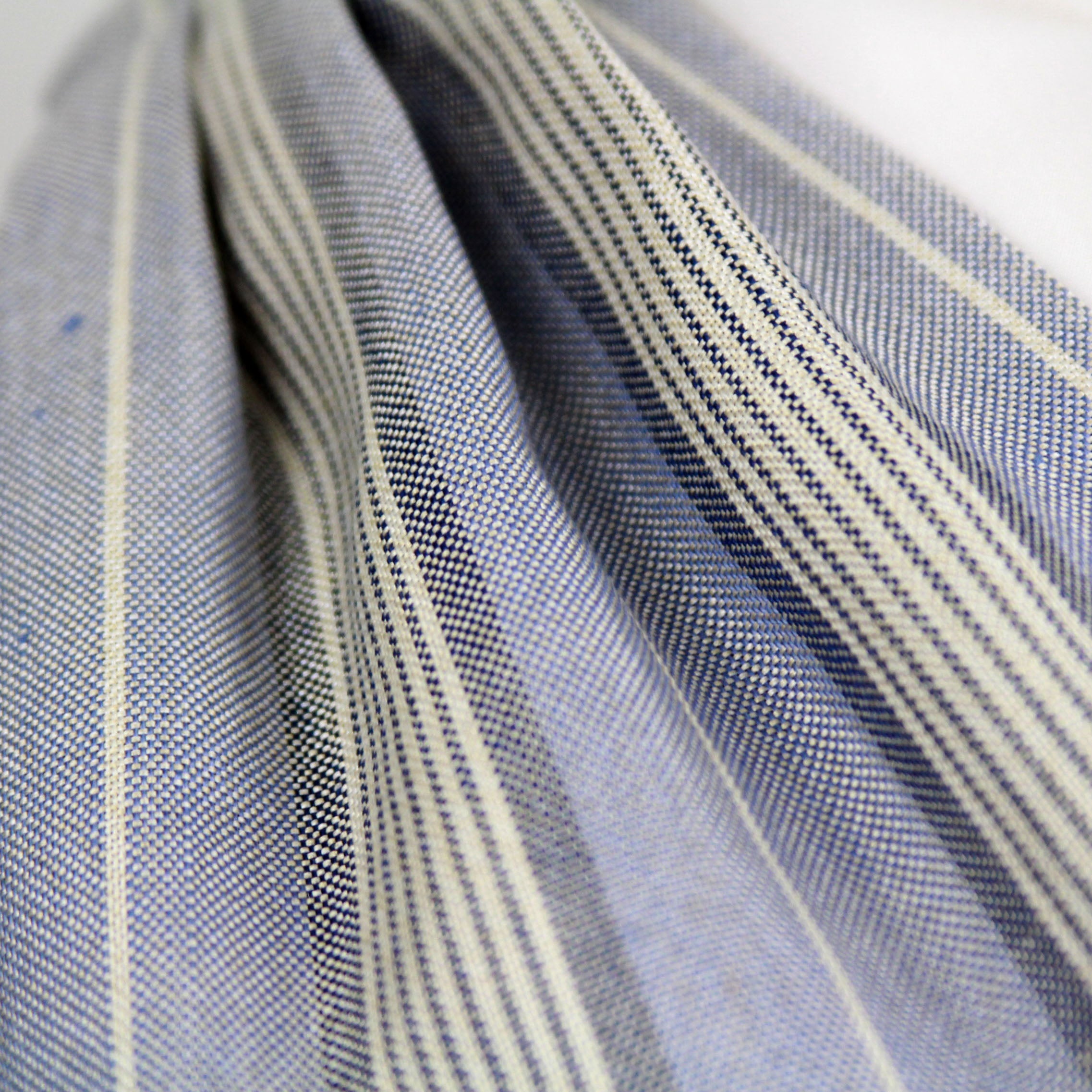 Men's Cravat Ascot Silk Blend Blue Striped