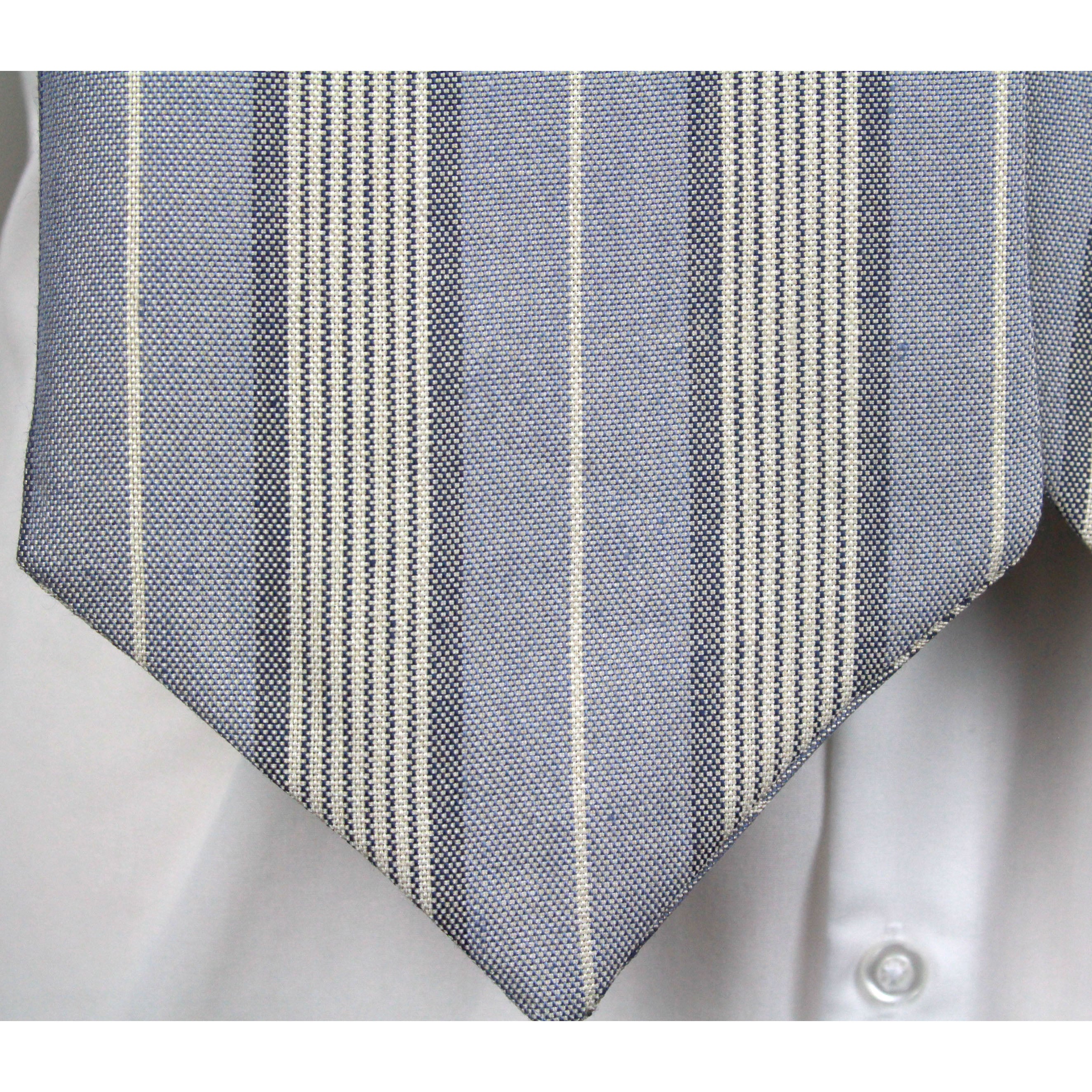 Men's Cravat Ascot Silk Blend Blue Striped