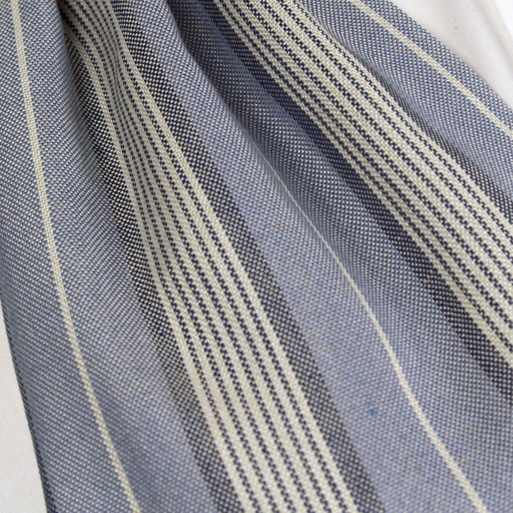 Men's Cravat Ascot Silk Blend Blue Striped