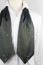 Load image into Gallery viewer, Silk Cravat Ascot Olive Green
