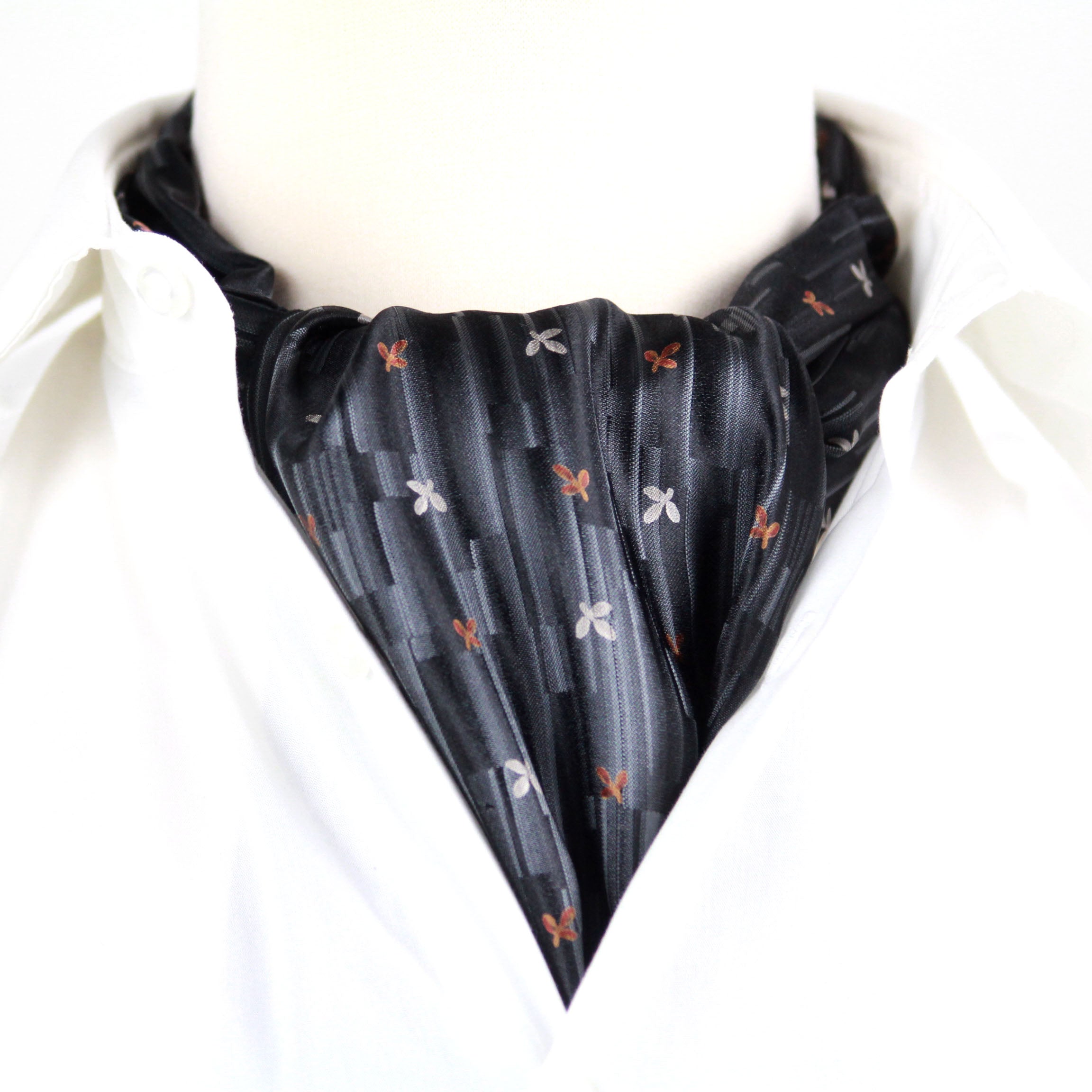 Black Silk Cravat Ascot