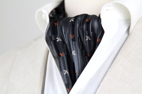 Black Silk Cravat Ascot