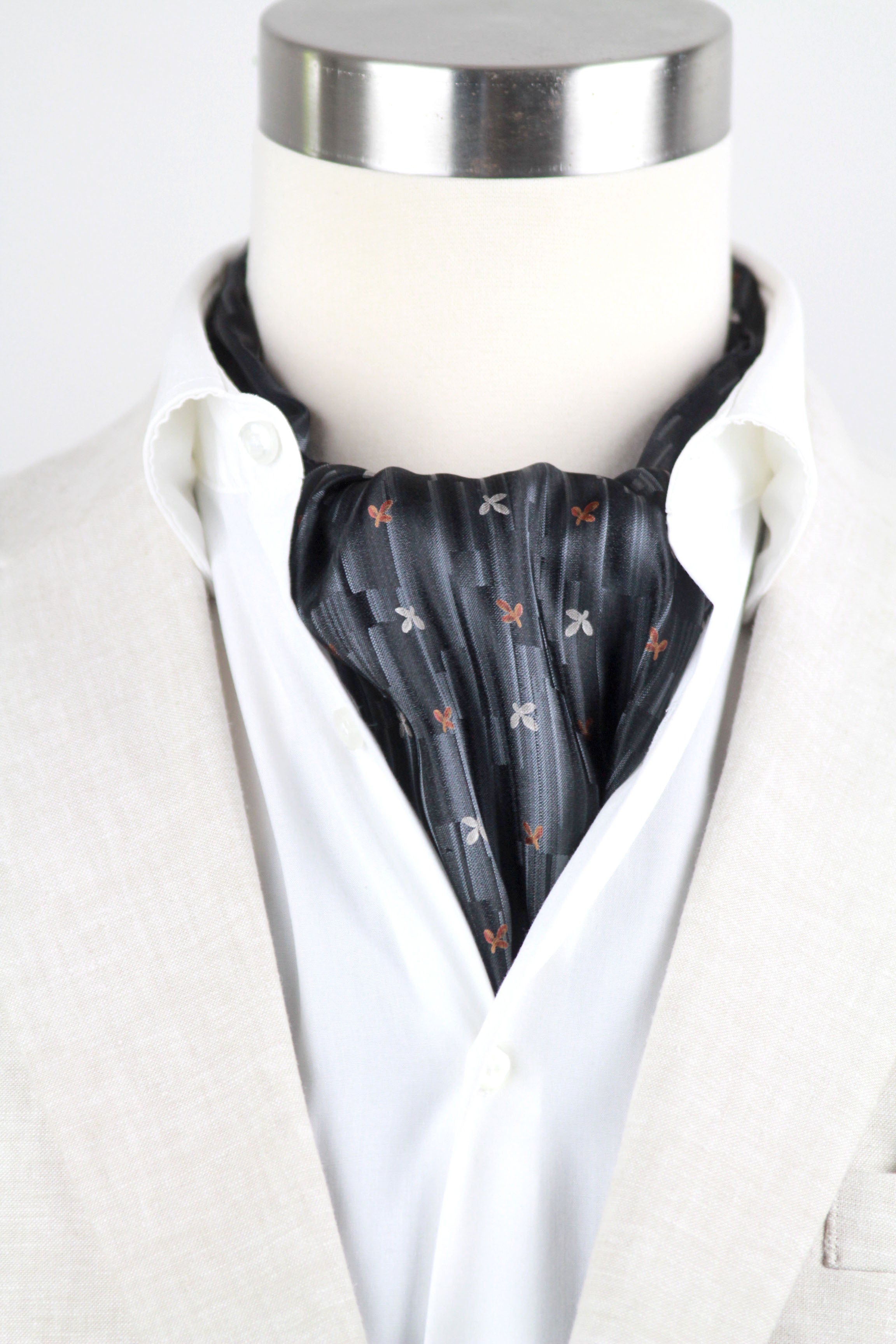 Black Silk Cravat Ascot