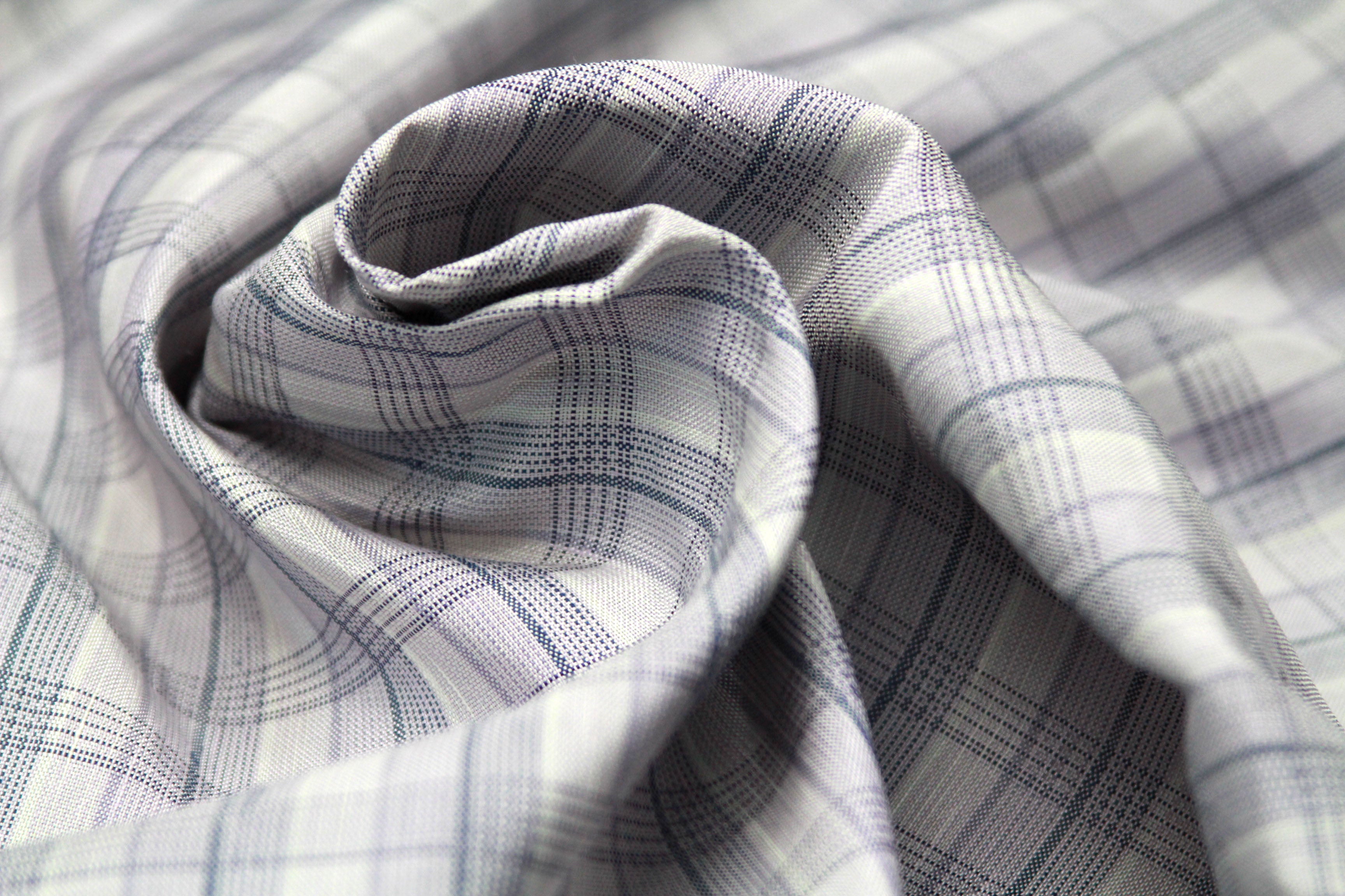 100%silk Woven Plaid Silk Fabric Piece 27" x 25"