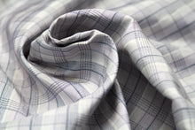Load image into Gallery viewer, 100%silk Woven Plaid Silk Fabric Piece 27&quot; x 25&quot;
