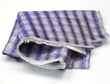 Load image into Gallery viewer, 100%silk Woven Plaid Silk Fabric Piece 27&quot; x 25&quot;
