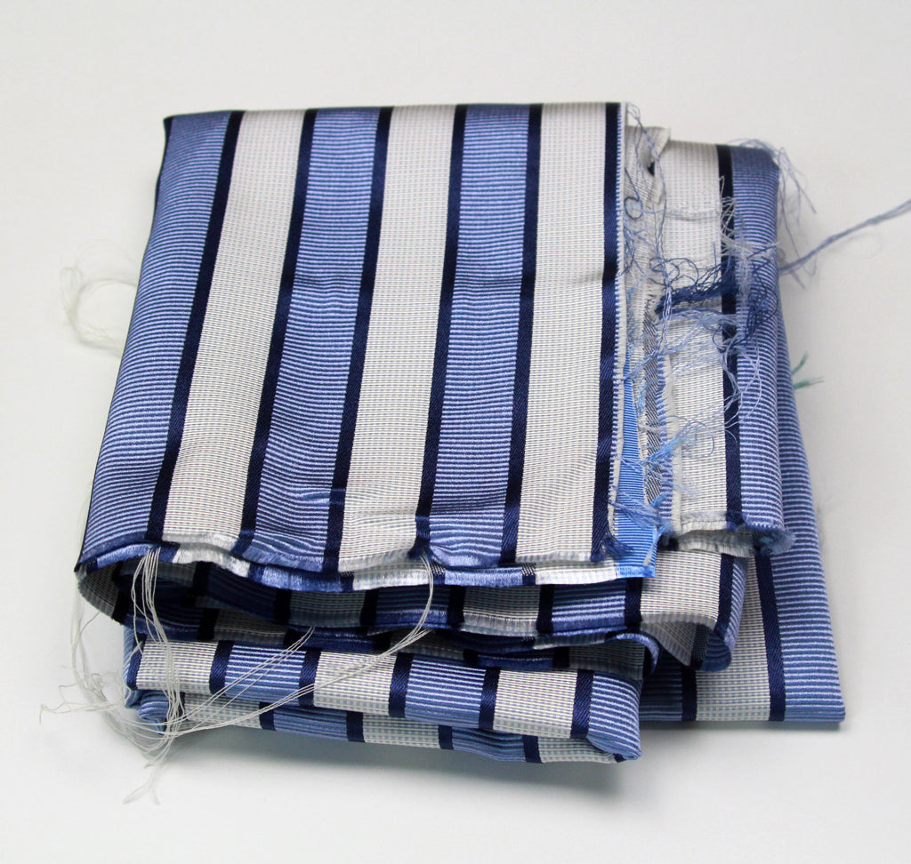 Woven Striped Silk Fabric Piece 27" x 36"