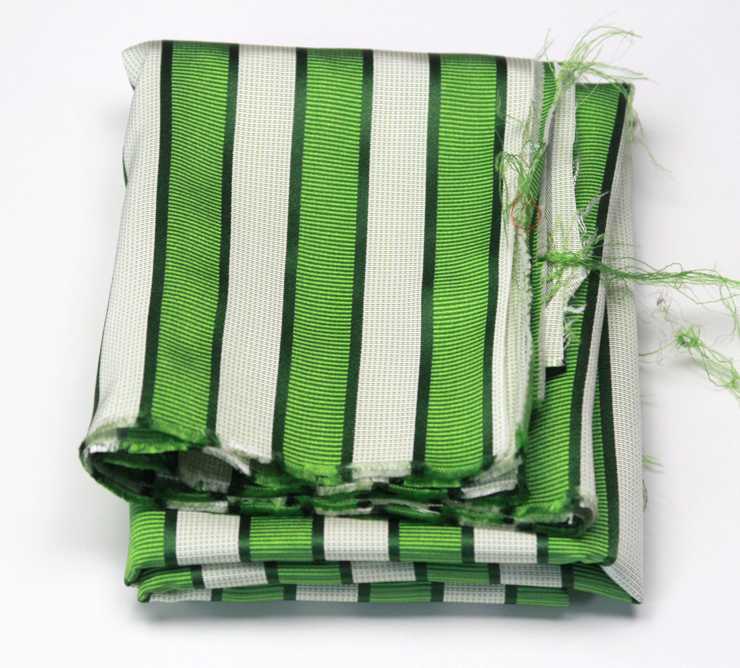 Woven Striped Silk Fabric Piece 27" x 36"