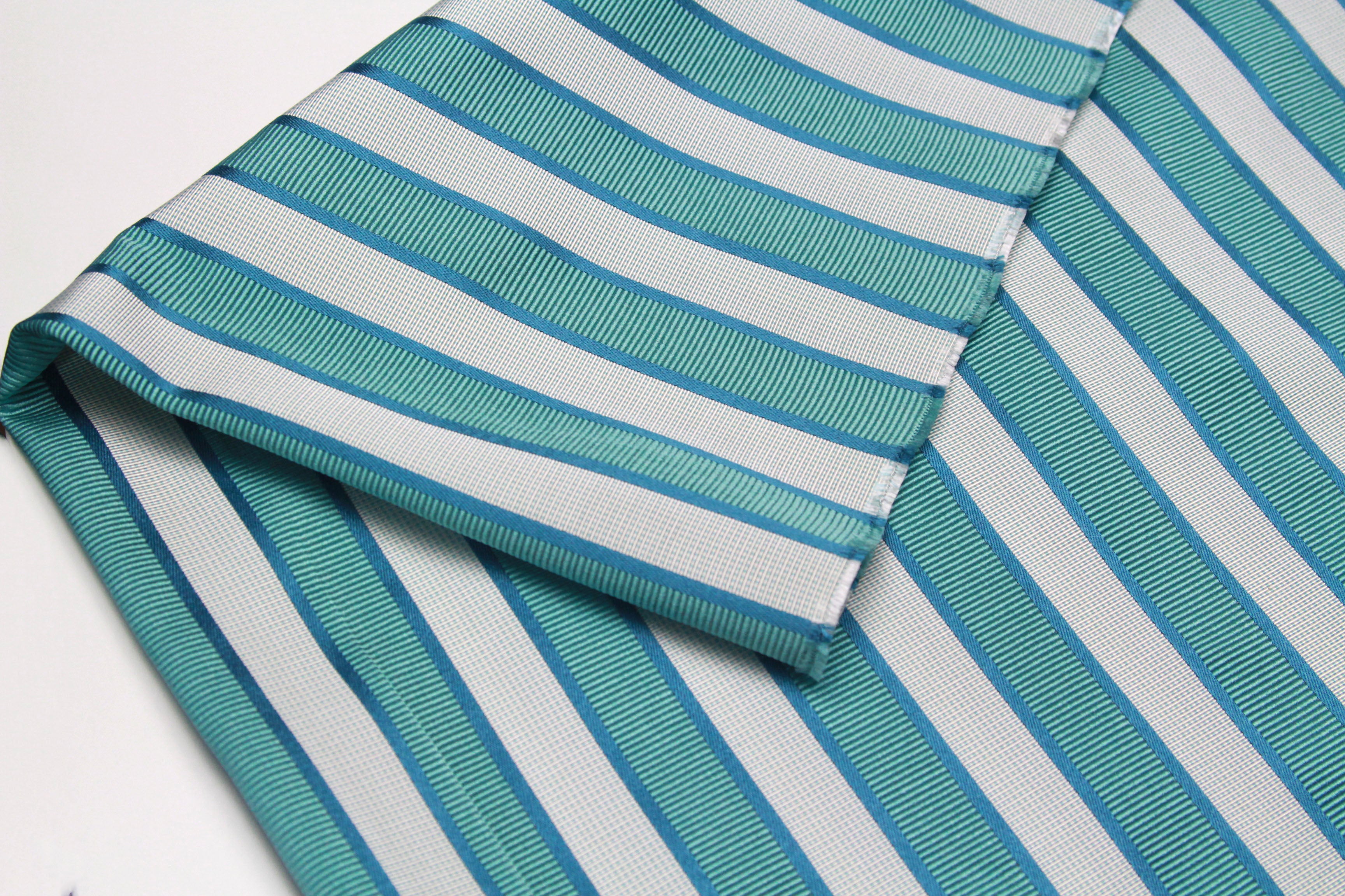 100%silk Woven Striped Silk Fabric Piece 27" x 36"