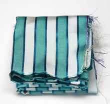 Load image into Gallery viewer, 100%silk Woven Striped Silk Fabric Piece 27&quot; x 36&quot;
