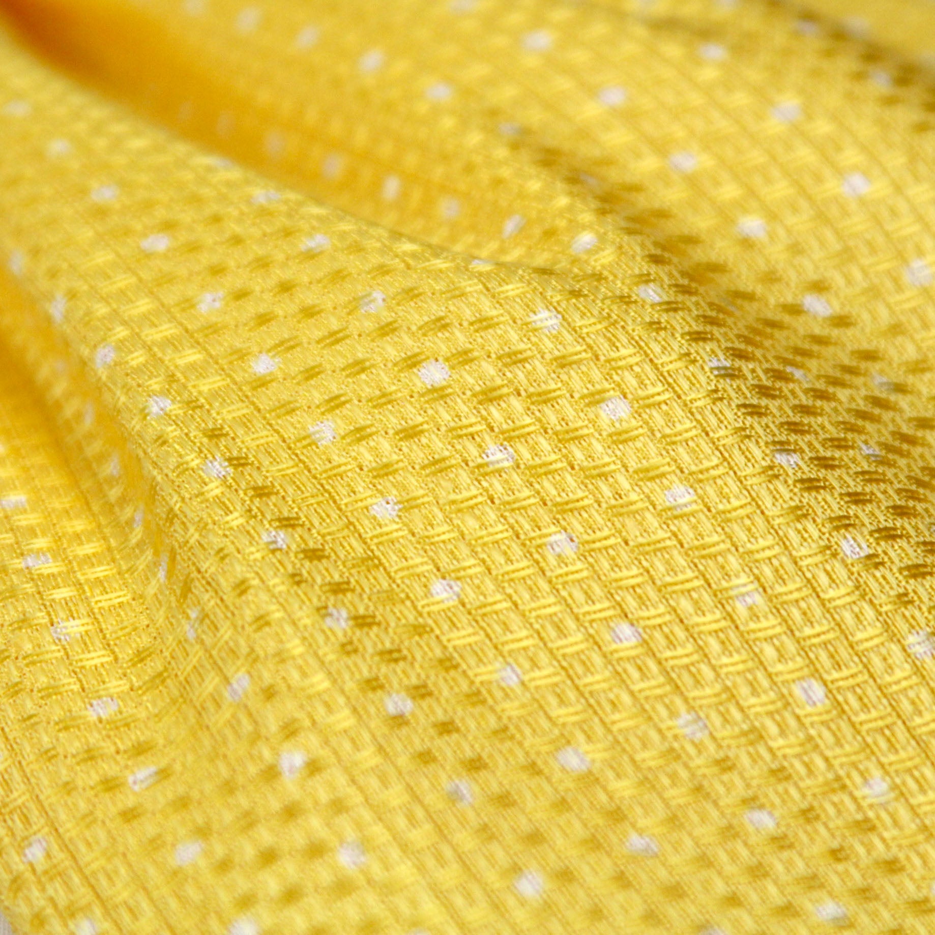 Men’s Ascot Cravat Yellow Polka Dot