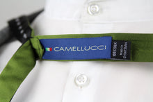 Load image into Gallery viewer, Men&#39;s Large Silk Bow Tie Pesto Green Charmeuse
