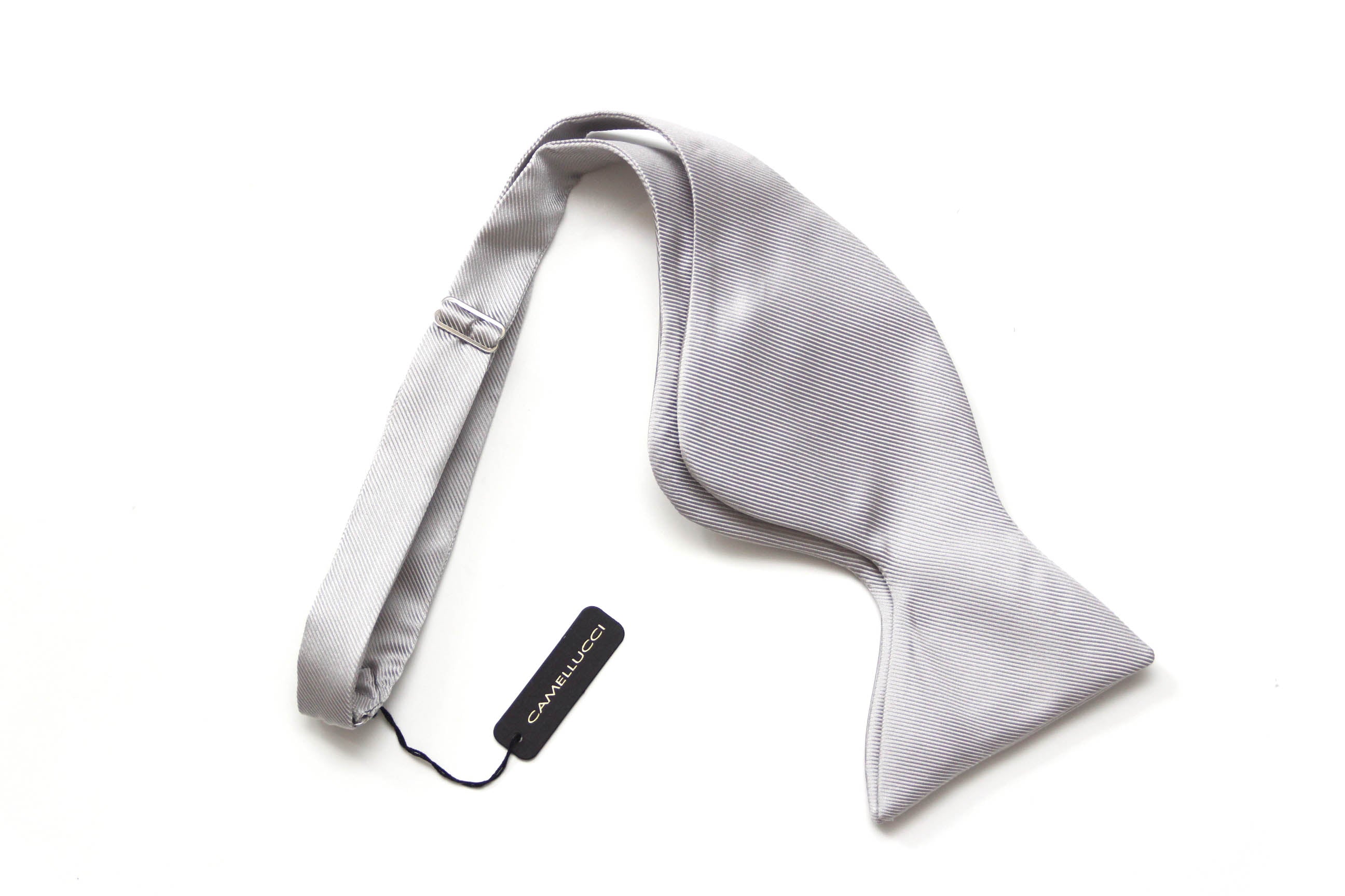Silver Grey Big Butterfly Bow tie