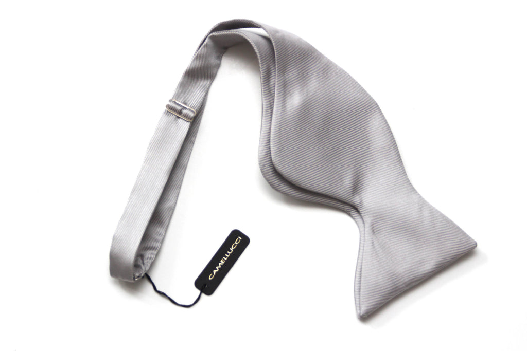Silver Grey Big Butterfly Bow tie