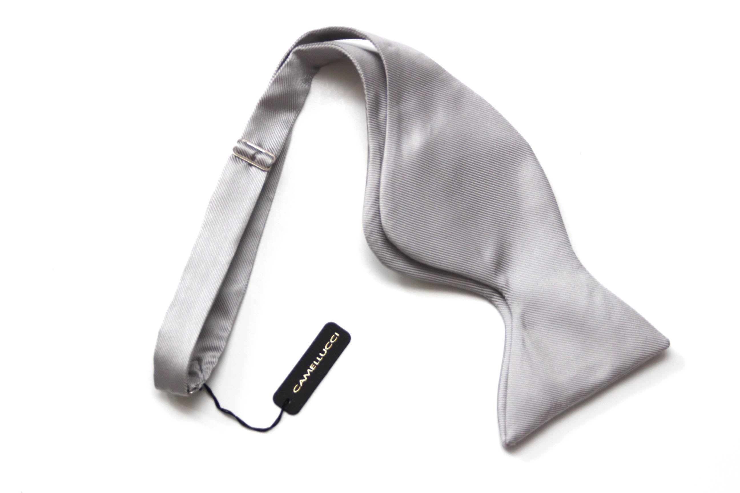 Silver Grey Big Butterfly Bow tie