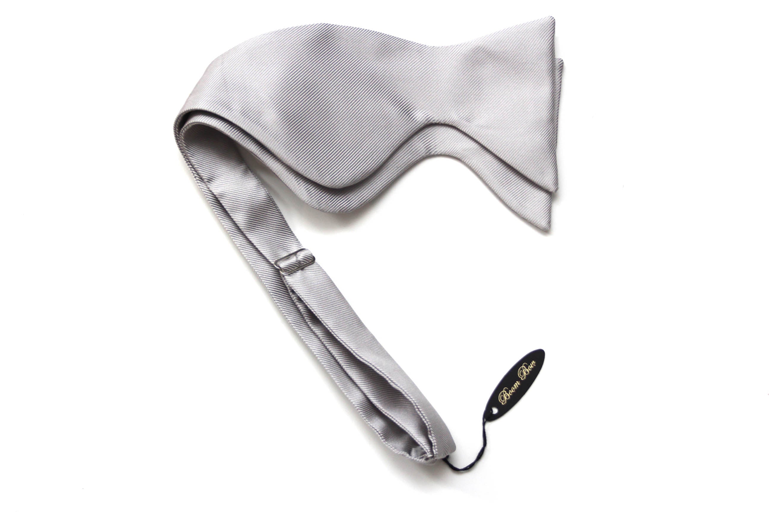 Silver Grey Big Butterfly Bow tie